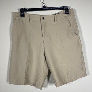 Men's Dunning Golf Khaki Chino Shorts 33 Poly Spandex Blend Wicking 9"